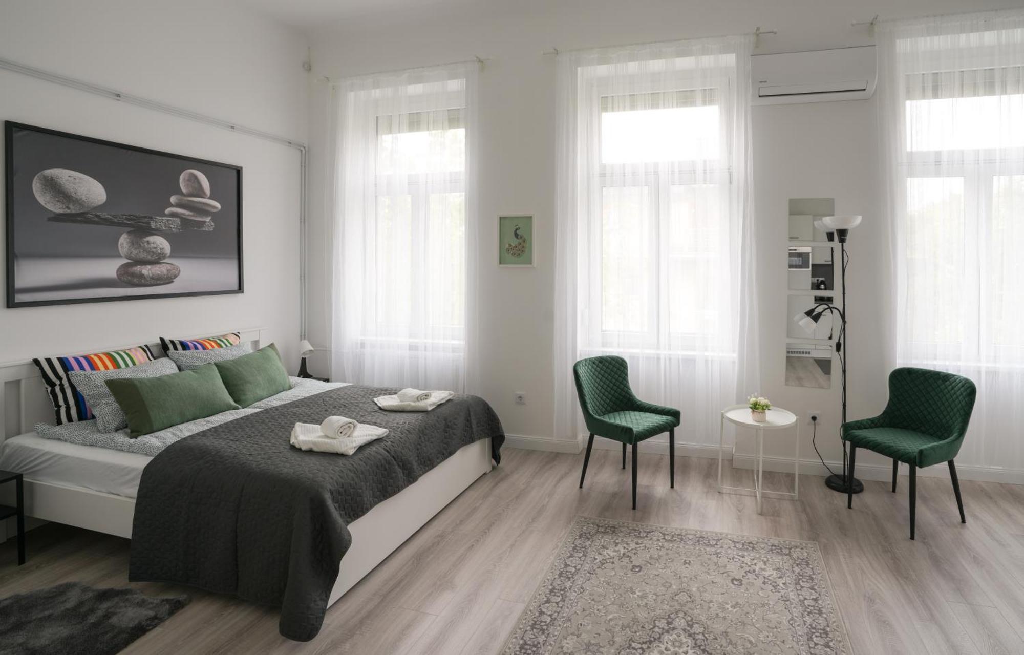 Beautiful Newly Refurbished Studio,fully Equipped Walking Distance To The Park Where Will Find The World Famous Szechenyi Thermal Bath Spa, Museums , And The Capital Circus , Ac, Smart Tv, High Speed Internet Apartment *